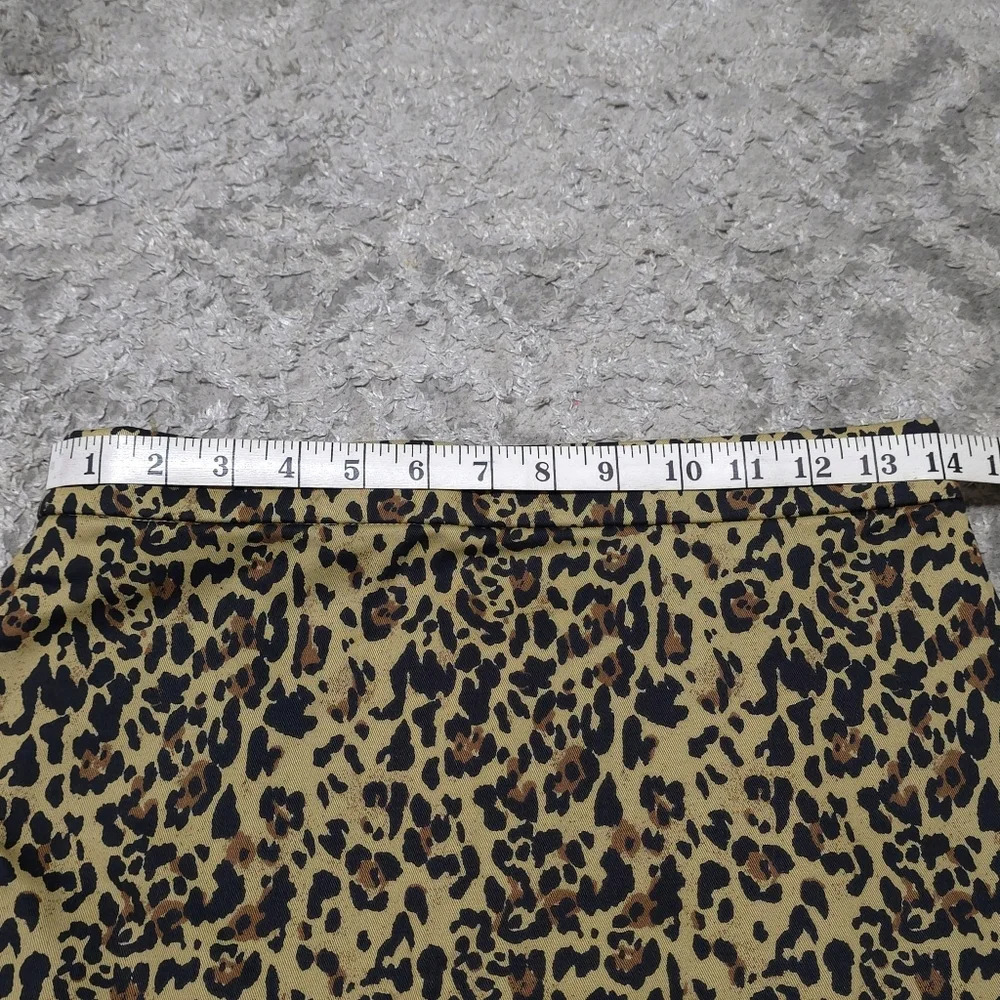 J CREW No. 2 Pencil Skirt in Leopard Print Bi-stretch Cotton Elastane, Lined, 2P - Picture 11 of 16